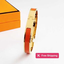 Bangle Tennis designer bracelet silver Jewellery bracelets designer for women rose gold silver Titanium steel love cuff mens bangles thin nail bangle wholesale 8MM gi