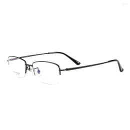 Sunglasses Frames Titanium Half Rim Optical Frame Prescription Spectacle Business Glasses For Men Super Light Eyeglasses Small Face