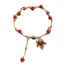 Charm Bracelets Elegant Crystal Bead Bangle Simple Wristband