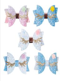 Baby Girls Sequin hair clip Sweet glitter Gold angel wings Flower Girls princess barrettes Children Fashion Butterfly Hair accesso4033623