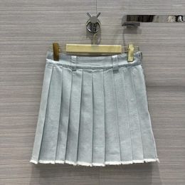 Skirts Retro Blue And White Denim Super Short Half Skirt To Reduce The Age Of Girls Style Everything Matches Slimming
