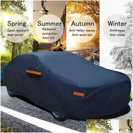 Car Covers 190T Fl Car Er Snow Waterproof Anti Uv Sunshade Dust Resistant Protection For Cadillac/ A4/Peugeot 307/Vw H220425 Drop Deli Dh7Rk