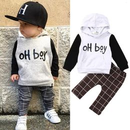 Autumn Winter 2pcs Toddler Infant born Kids Baby Boy Clothes Set Hoodies Long Sleeve Shirt Pants Leggings 2Pcs Outfits 0-4T 240111