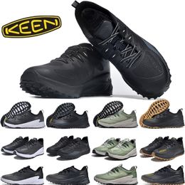 Outdoor running shoes Keen ZIONIC WP For Men Women Sports Trainers Hundred Hollowed Triple Black White Gold Green size 36-45
