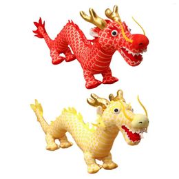 Garden Decorations Chinese Year Dragon Dolls Plush Stuffed Pillow Cartoon Adorable Huggable Cuddly Room Decoration