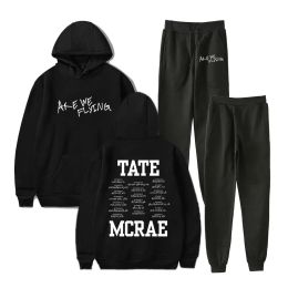 Tate McRae Are We Flying Tour Men's Sportswear Sets Casual Tracksuit Two Piece Set Hoodies and Sweatpants Sportswear Suit