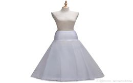 2018 1 Hoop A Line One Tulle White Satin Edge Wedding Petticoat Wedding Accessories Crinoline Petticoat Wedding Skirt CPA13389290357