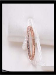 Band Rings Rose Gold Plated 925 Sterling Sier Hearts Of European P Style Jewellery Charm Ring Gift Ps0844 Vf7Xo8739707