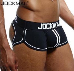 JOCKMAIL Brand Sexy Underwear Men Jockstrap Breathable cueca Gay Underwear Cotton boxershorts Panties Low Waist Thongs Gstrings S2068815