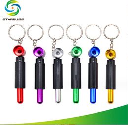 Smoking pipes Hot selling 60mm metal pipe battery design keychain metal pipe smoking accessories