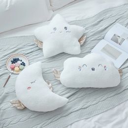 Stuffed Angel Cloud Moon Star Plush Pillow Soft Cushion Cloud Stuffed Plush Toys For Children Baby Kids Pillow Girl Gift 240111