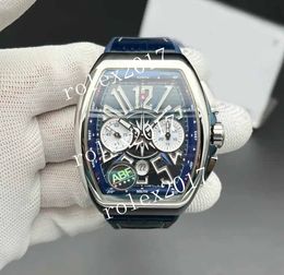 APF Factory Men's Chrono RG ABF Best Edition Blue Textured Dial on Blue Nylon Strap 7750 automatic chronograph movement plated Wristwatches