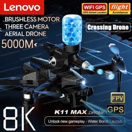 Drones Lenovo K11sMax Drone 8K Professional Aerial Photography HD Three-Cameras Brushless Motor Obstacle Avoidance Foldable Quadcopter