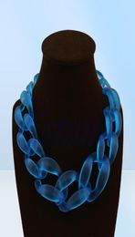 JAVRICK Lackingone Acryl-Kragen, klobiges Halsband, Statement-Latzkette, Halsketten-Anhänger, 5 Farben, 7430640