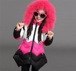 Down Coat 614Y Winter Children Parkas Girls Thick Fur Collar Large Padded Jacket Girl Child Kids4236905