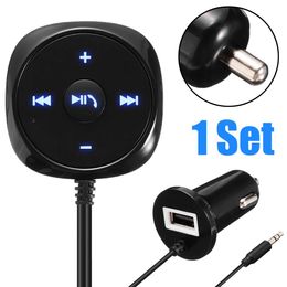 Radio 3.5mm Car Aux Speaker Dongle Usb Charger Fm Radio Aux Wireless Handsfree Car Kit Music Receiver Adapter