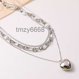 Multi Necklace Love Diamond Designer New Fashion Layered Collar Chain Personalised Temperament Pendant Gifts PRUR