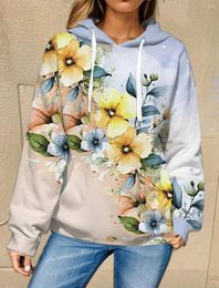 Men's Hoodies Women's Hoodie 3D Printed Flower Pullover Sweatshirts Clothing Daily Casual Fashion Autumn Long Sleeve For Women