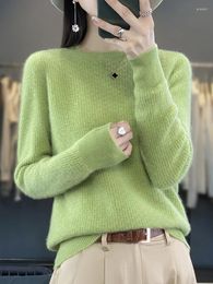 Women's Sweaters Simple Stylish WomenClothingO-Neck Pullovers Long SleeveTop Knitwear Wool Thick Warm ComfortableSoft Sweater Jacquard Weave