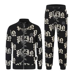 PLEIN BEAR Men's Hoody TRACKSUIT TOP TROUSERS HEXAGON Tracksuit Mens Hoodies Casual Tracksuits Jogger Jackets Pants Sets Sporting Suit 71200