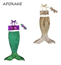 Clothing Sets APORAKE 6M7Y born Toddler Baby Girls Swimwear Mermaid Swimsuit Bathing Suit Beachwear Summer Outfit Clothes Costume1268104