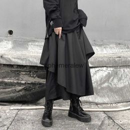 Women's Pants Capris Vintage Trousers Women Men Neutral Loose Culottes y2k Gothic Wide Leg Skirt New Oversize Harajuku Japanese Creative