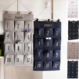 Storage Boxes Multifunctional 8 - 12 Pockets Hanging Bag Door Behind Wall Mounted Home Sundries Closet Organiser Bags