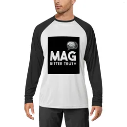 Men's Polos MAG BITTER TRUTH Long Sleeve T-Shirt Black T Shirt Cute Tops Shirts Graphic Tees Plain Men