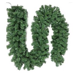 Decorative Flowers Christmas Garland Cane Festive Holiday Decoration Realistic Vine Artificial Faux Greenery For Indoor