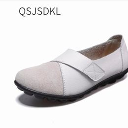 Shoes for Women Plus Size Ladies Flats Soft Genuine Leather Mocassin Boat Hook Loop Mocasines De Mujer Chaussure Femme 240111