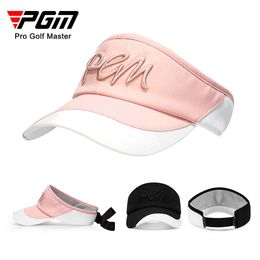 Caps PGM Golf Visor Women Embroidery Empty Top Hat Sun Hats For Ladies Girls Summer Sports Cap Outdoor Adjustable Golf Baseball Caps