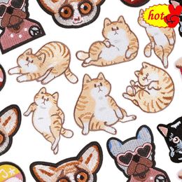 Patches for Clothing Kids Cats Iron on Dog Girl Boys Animals Sew Embroidered Anime Designer Small Cute Parche Para Ropa Infantil