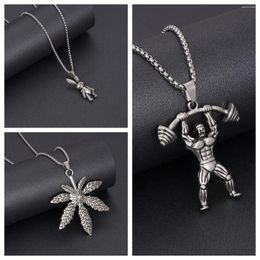 Pendant Necklaces Halloween Creative Cartoon Metal DIY Fashion Trend Necklace Choke Circle Boys' Street Dance Jewelry Accessories