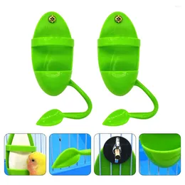 Other Bird Supplies 2 Pcs Pole Parrot Stand Rack Pet Suppliespet Feeding Tool Standing Vegetable Container Utensils Feeder Automatic Feeders