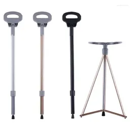 Camp Furniture Multifunction Trekking Poles Portable Folding Cane Vibration Massage Mobile Power Crutch Outdoor Chair Design