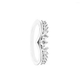 Cluster Rings 2024 Timeless Wish Floating Pave Ring Real 925 Sterling Silver Wedding Original Women Fine Jewellery Bague Femme