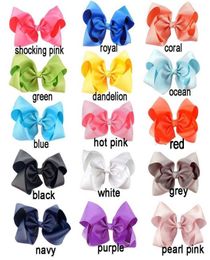 8 Inches 45 Colours Girls Hair Bows Kids Bow Hairpin Clips Girls Large Bowknot Ribbon Headband Fashion Baby Girl Hair Accessories9121717