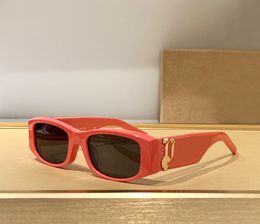 Chunky Sunglasses Gold Pink/Dark Grey Lens Women Designer Sunglasses Shades Sunnies Gafas de sol UV400 Eyewear with Box