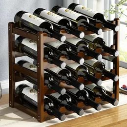Red WineRack Decoration Household Grid Wine Display Rack Table Creative WineBottle rack Simple wine Cabinet Assemble StorageRack 240111
