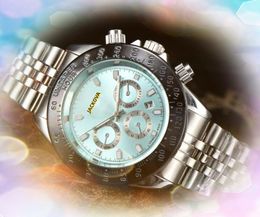 famous sub dials false designer watches elegant and fashionable men's clock Quartz Movement Male Time Clock Chain Sapphire Mirror Waterproof Bracleet Wristwatch