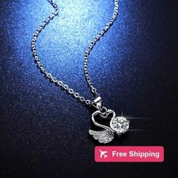 Pendant Necklaces Designer Swan Pendant Necklace Mosan Diamond Full Diamond Personalized Necklace Women's Luxury Jewelry Necklace Holiday Christmas Gift UOUL