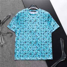 mens designer t shirt New Women's and Men's Colour T-shirt Letter Printed Top Fashion Brand Men's and Women's Personalised Cotton Travel Loose T-shirt