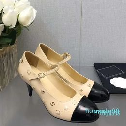 2024 Designer Women shoes heels Sandals fashion Beach Thick bottom Dress Shoe lady Sandal Leather High heel lides