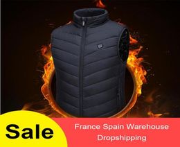 Heated Vest Jacket USB Men Electrical Heated Sleevless Jacket Outdoor Fishing Hunting Waistcoat Hiking Vest Winter Thermal Cloth1196092