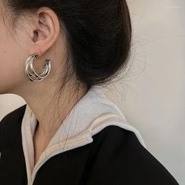 Hoop Earrings Women Vintage Geometric Statement Jewelry Gift Fashion Korean Metal Elegant Earring