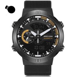 Men's Outdoor Sports Waterproof Smart Alarm Clock Stop Countdown Multi Functional Student Black Gold Watch