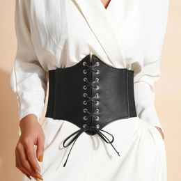 Belts Retro Fashion Corset Outside Wear Ladies's Elastic Waist Decorate Sealing Belt Tie Rope Cummerbund For Women Evening Dress Skirt