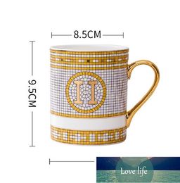 Simple Creative Gold Rim Ceramic Mug Home Breakfast Afternoon Tea Coffee Cup Wholesale Factory Direct Supply