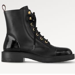Designer Cadle Boots Women Black Leather Boot Citizen Flat Ranger Boots 35-42