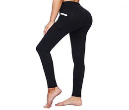 Casual fashion for Women Spring and summer with Pockets High Waist Tummy Control Slim Leggings sport Pants trousers h413375390